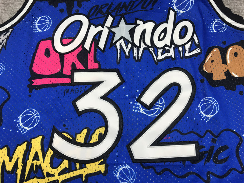 Shaquille O’Neal Orlando Magic Graffiti Jersey made by Mitchell & Ness