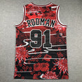 Dennis Rodman Chicago Bulls Graffiti Jersey made by Mitchell & Ness