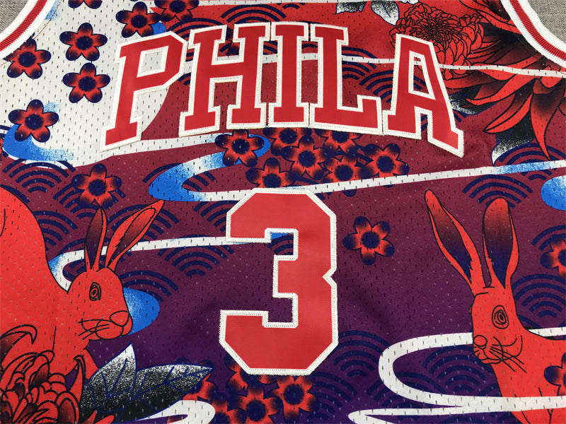 Allen Iverson Philadelphia 76ers Graffiti Jersey made by Mitchell & Ness