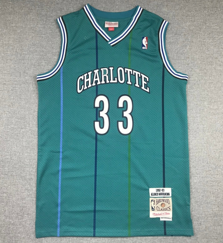 Alonso Mourning Charlotte Hornets Official NBA Mitchell & Ness Jersey