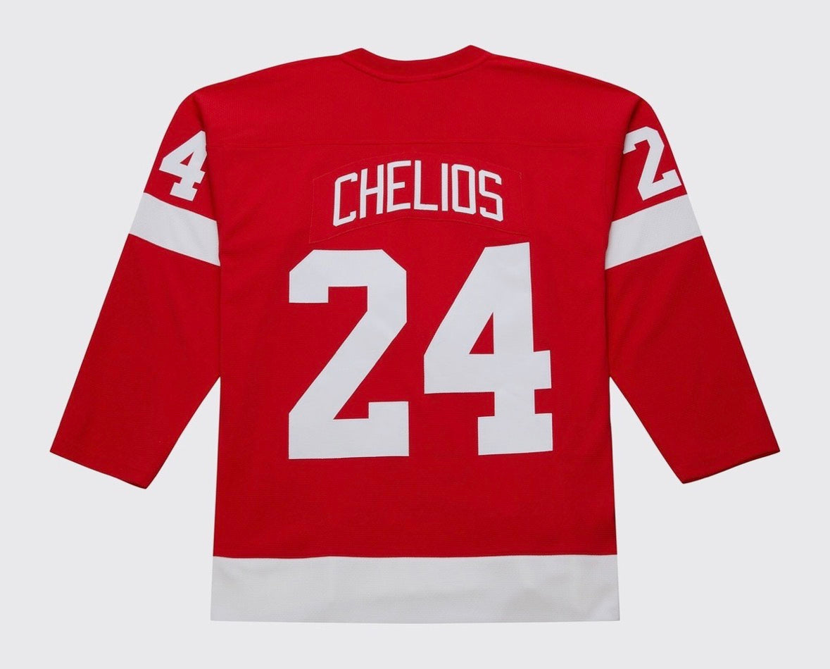 Chris Chelios 2001-02 Detroit Red Wings Official NHL Mitchell & Ness Jersey