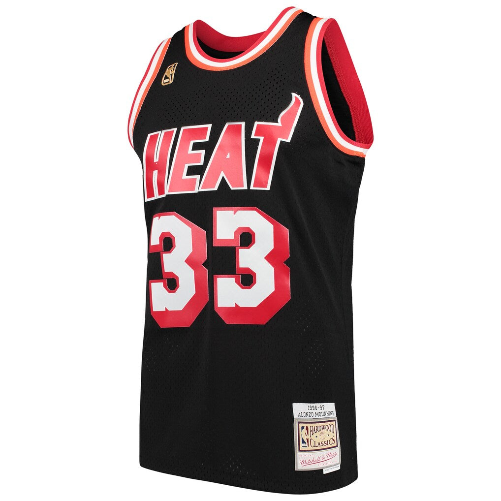 Alonso Mourning YOUTH KIDS Miami Heat Jersey Mitchell & Ness black