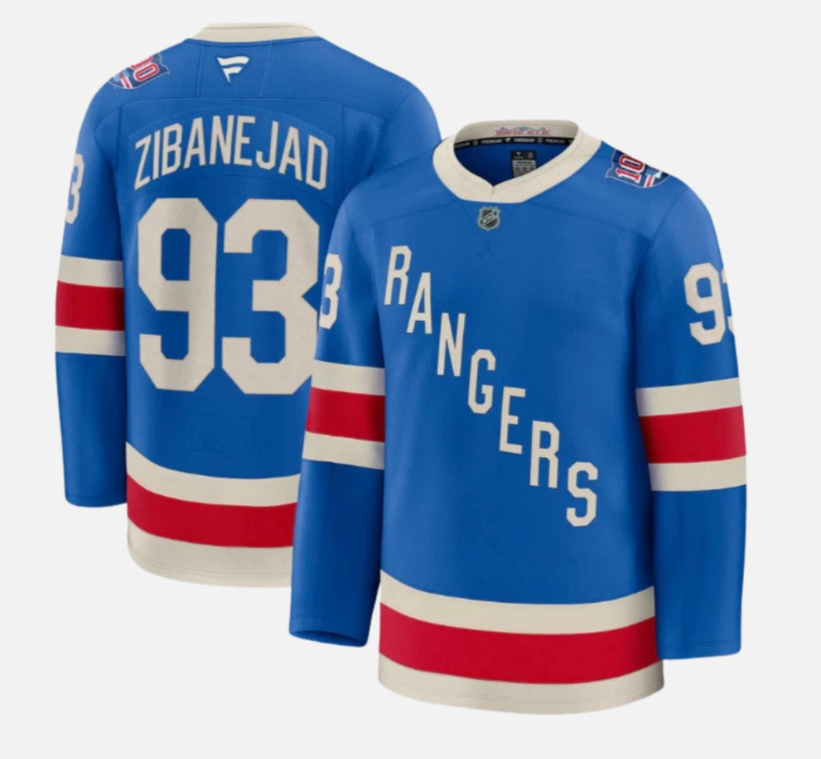 Mika Zibanejad New York Rangers Fanatics Centennial Breakaway Jersey - Blue