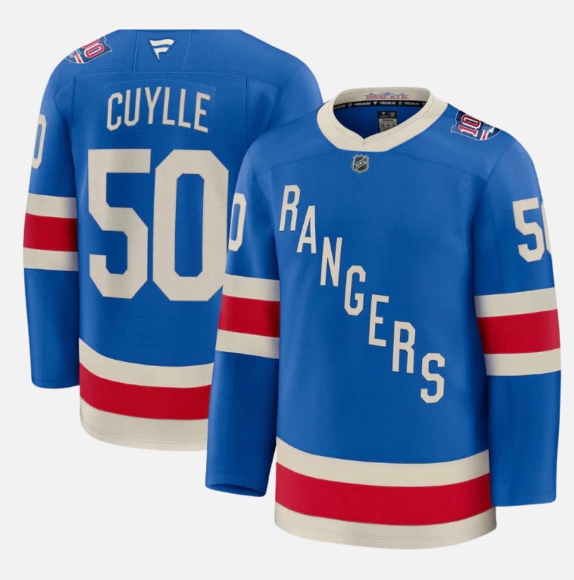 Will Cuylle New York Rangers Fanatics Centennial Breakaway Jersey - Blue