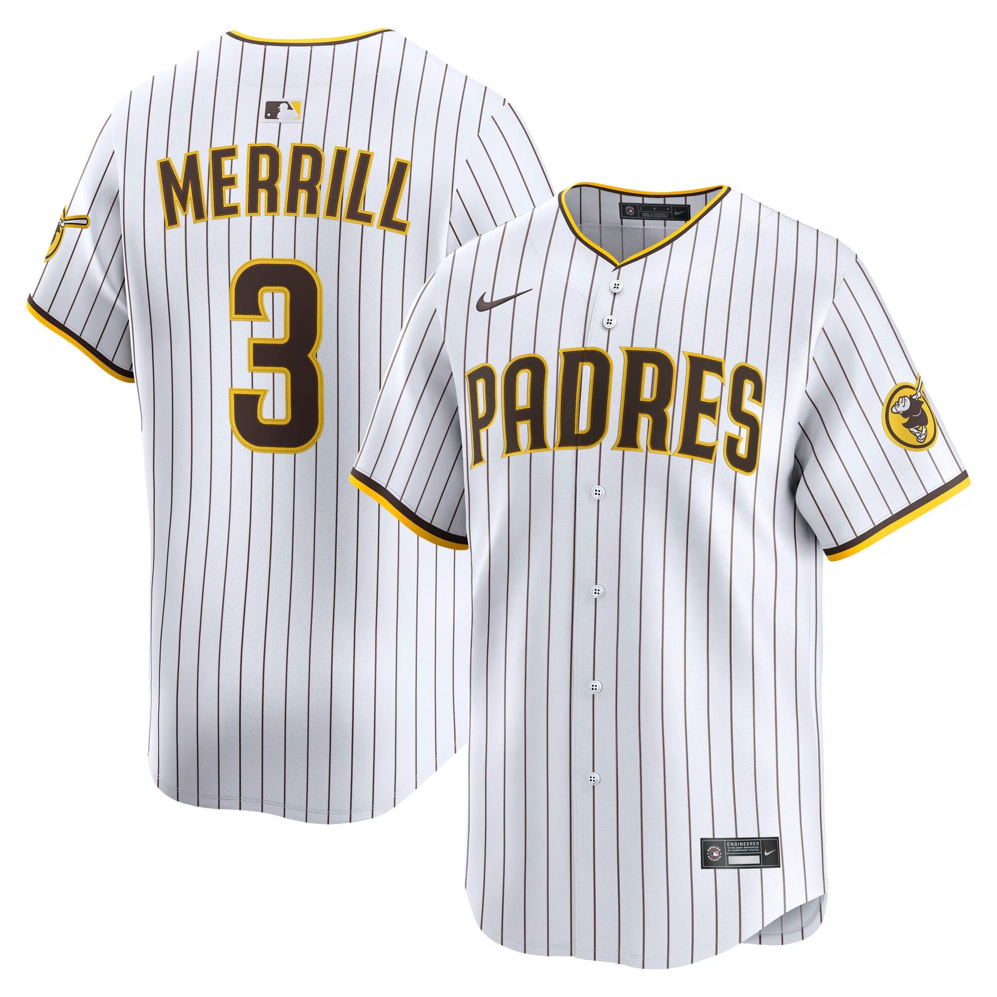Jackson Merrill YOUTH KIDS San Diego Padres Official MLB Nike pinstripes Jersey