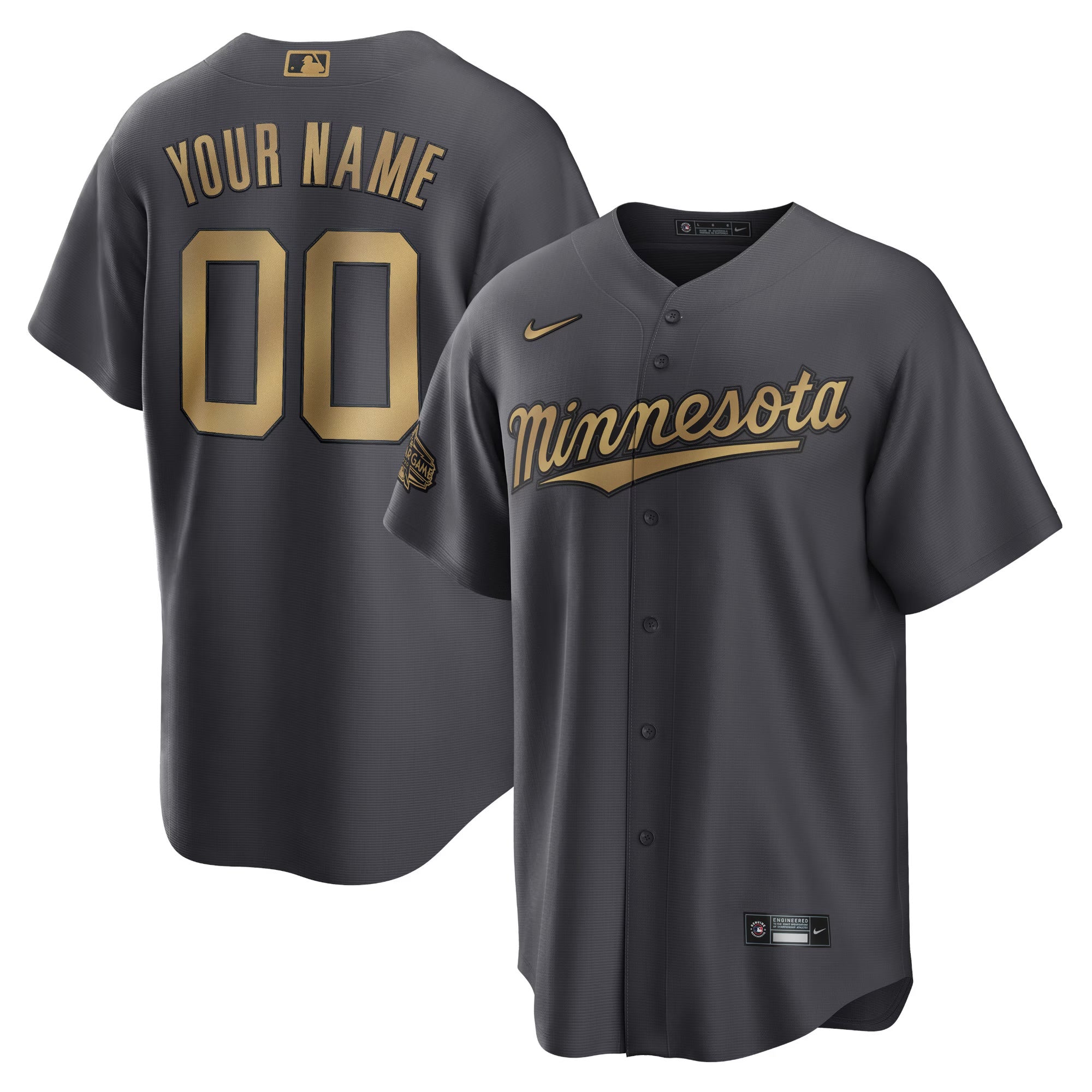 Minnesota Twins Any Name and Number customized YOUTH KIDS Official MLB Nike jersey black