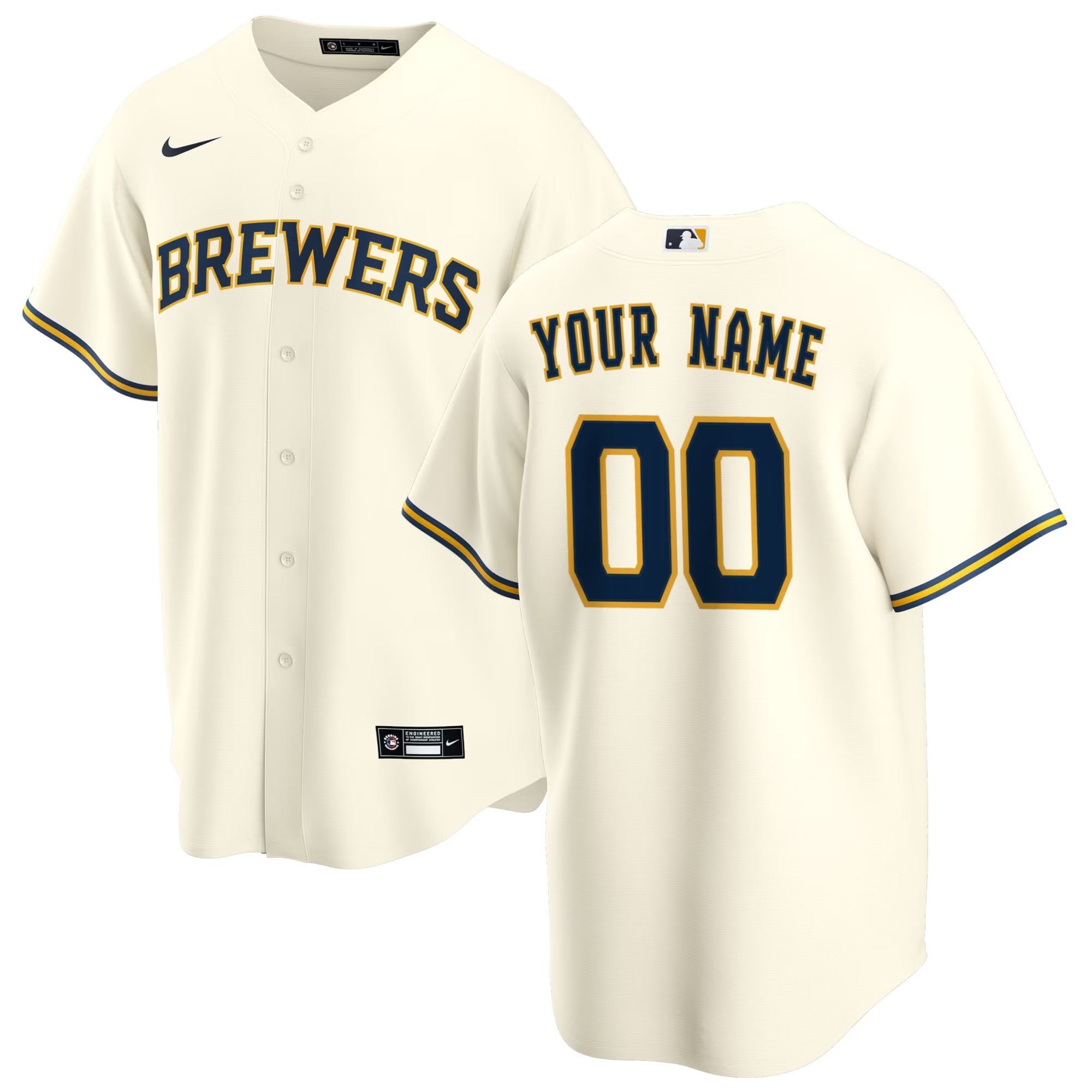Milwaukee Brewers Any Name and Number customized YOUTH KIDS Official MLB Nike jersey