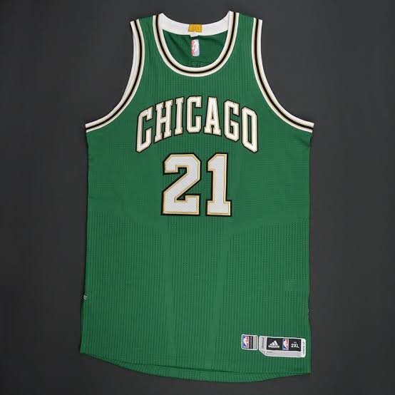 Jimmy Butler Chicago Bulls St Patrick’s Day Green Official NBA Adidas Jersey