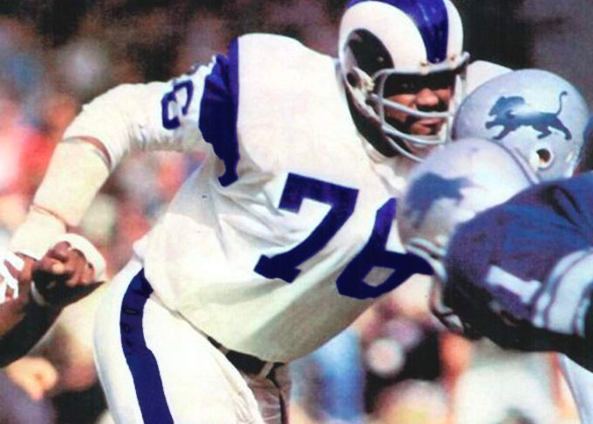 Rosey Grier Los Angeles Rams NFL Mitchell & Ness Jersey