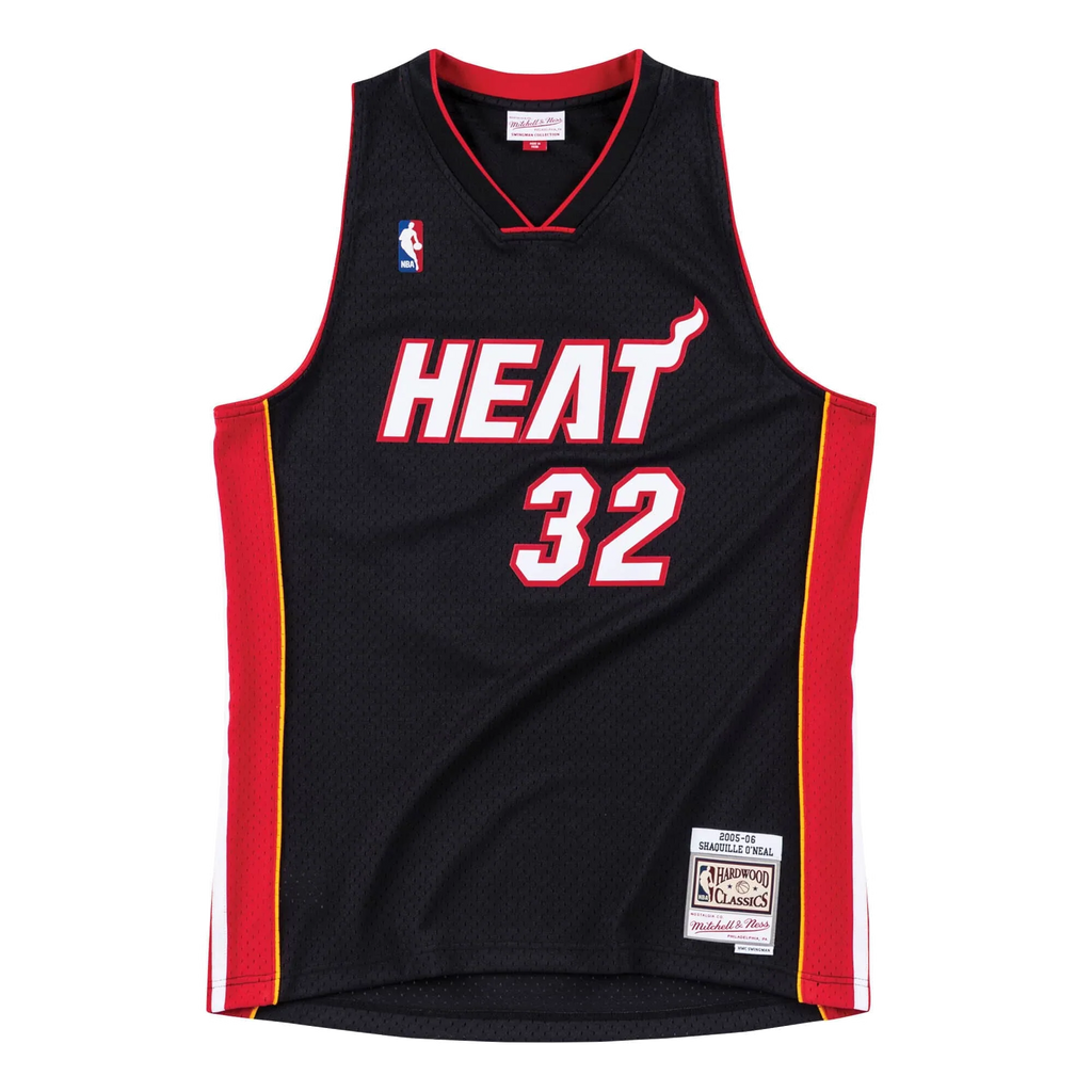 Shaquille O’Neal Miami Heat Official NBA Mitchell & Ness Jersey Black