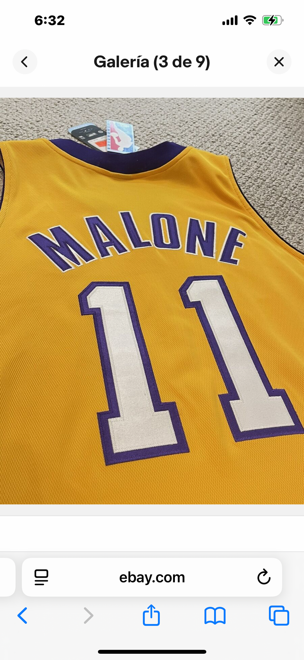 Karl Malone Los Angeles Lakers Official NBA Mitchell & Ness Jersey