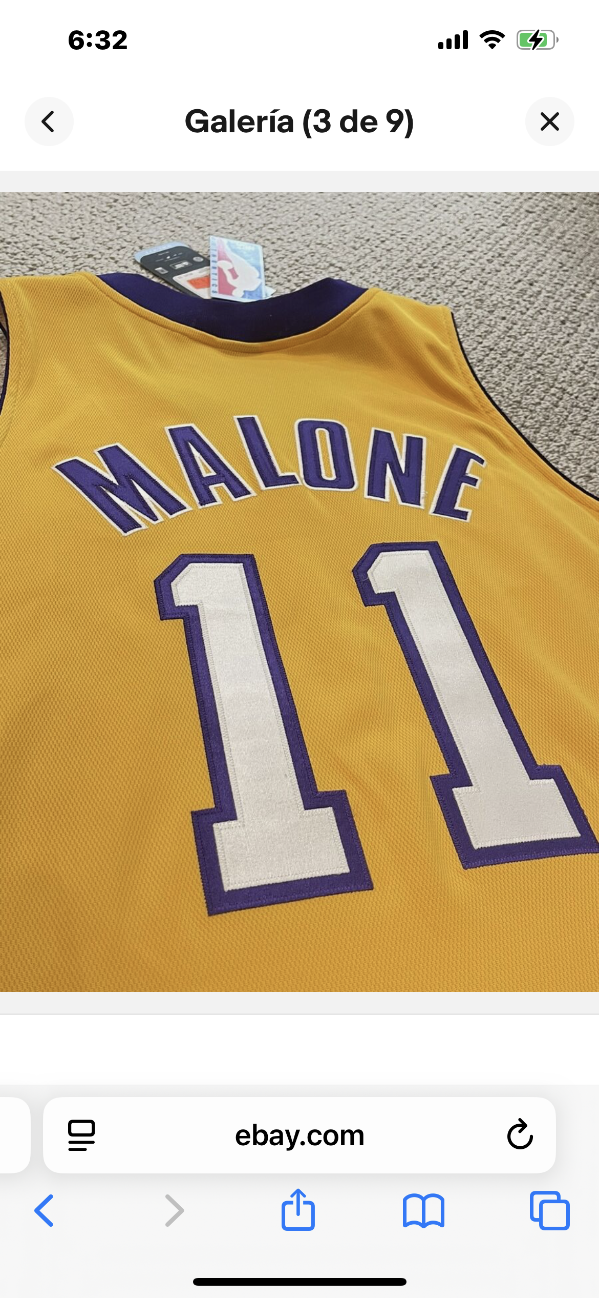 Karl Malone Los Angeles Lakers Official NBA Mitchell & Ness Jersey