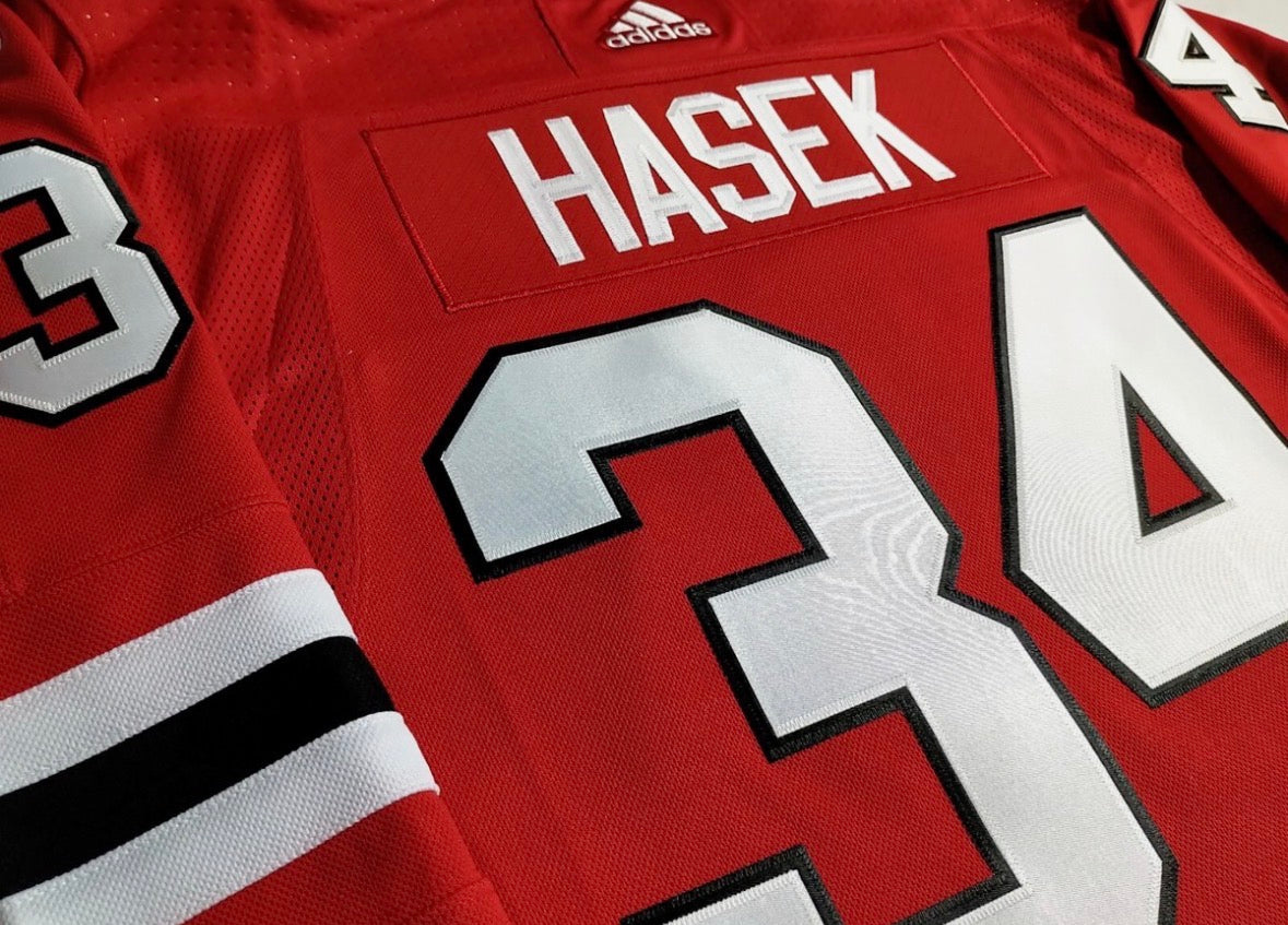 Dominik Hasek Chicago Blackhawks Official NHL Adidas Jersey