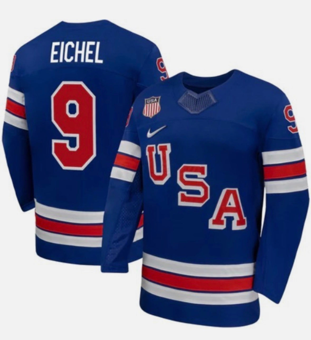 Jack Eichel 2026 Team USA Hockey Official Nike Jersey