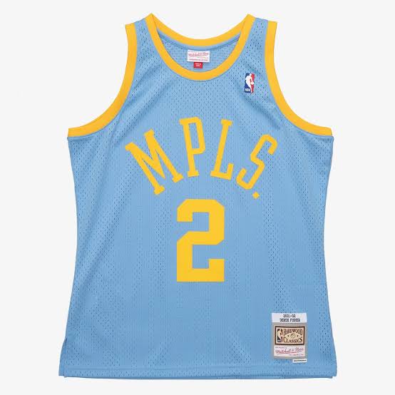Derek Fisher Los Angeles Minneapolis Lakers Official NBA Mitchell & Ness Jersey