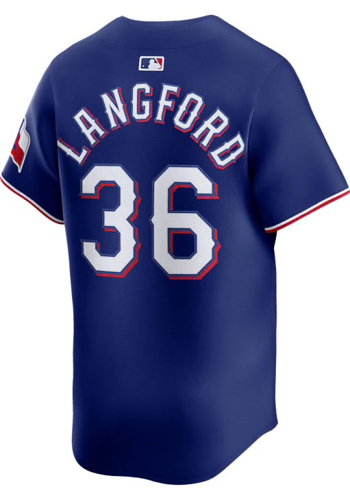 Wyatt Langford YOUTH KIDS Texas Rangers Official MLB Nike Jersey