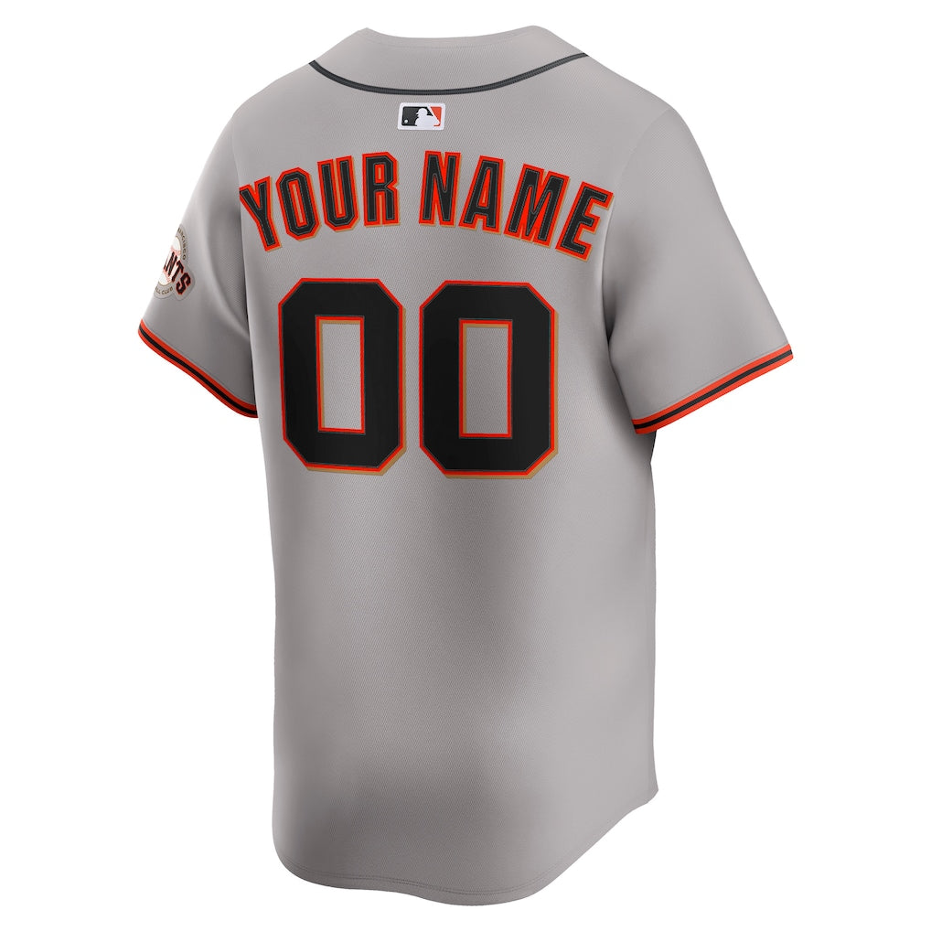 Any Name and Number customized YOUTH KIDS San Francisco Giants Official MLB Nike jersey gray