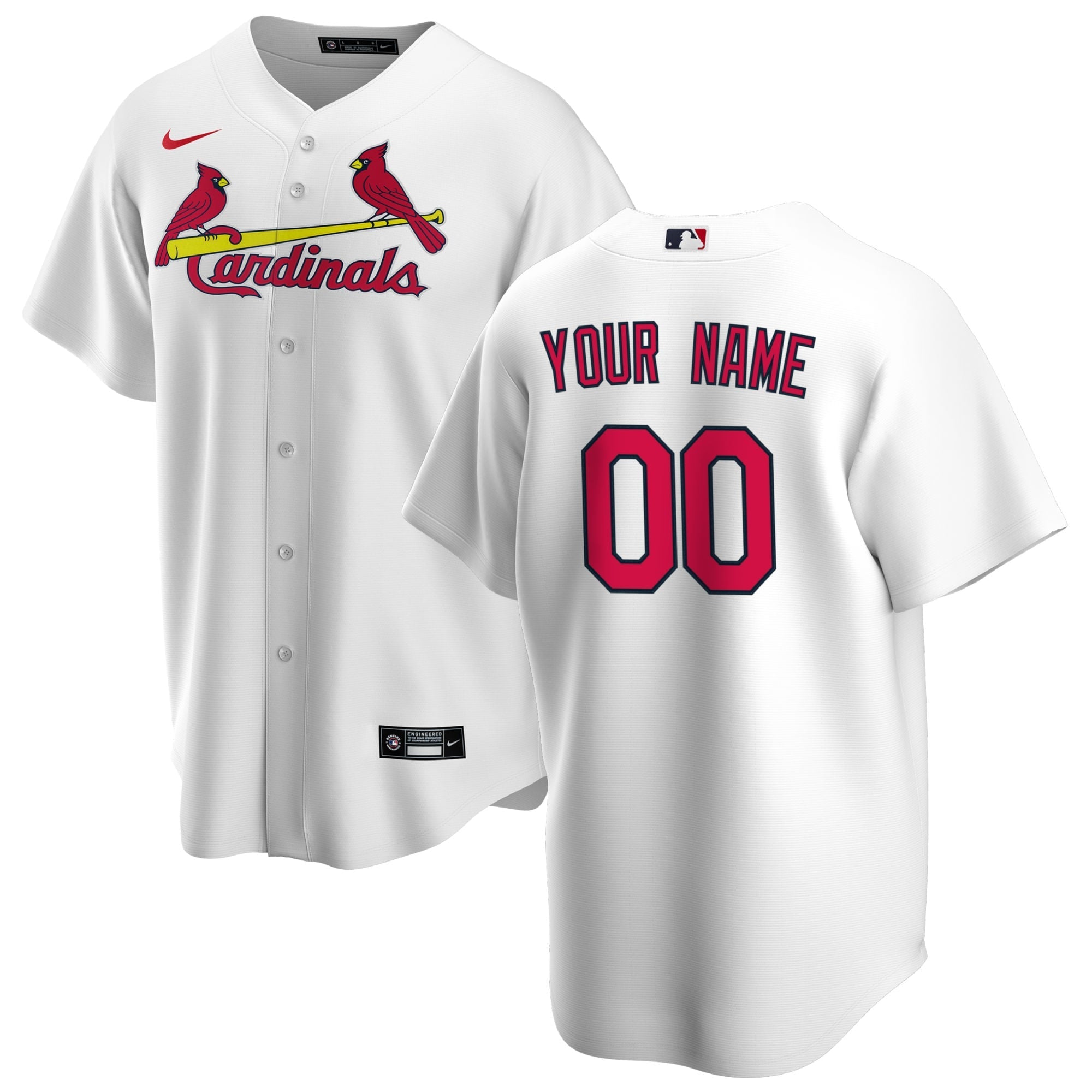 Any Name and Number customized YOUTH KIDS St. Louis Cardinals Official MLB Nike jersey white