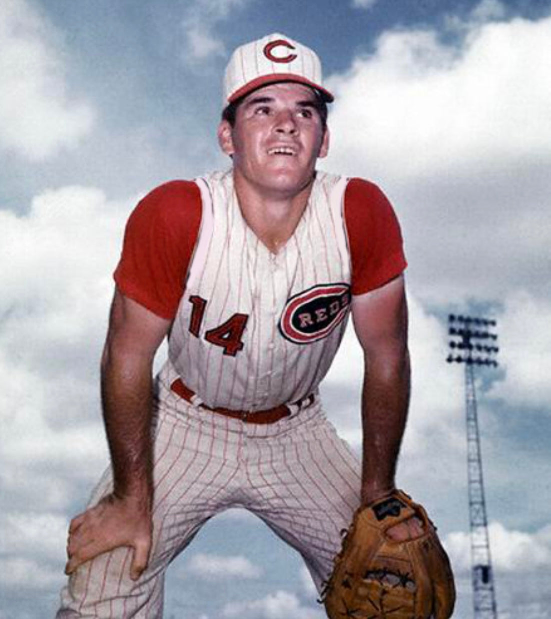 Pete Rose 1960’s Cincinnati Reds Official MLB Majestic Jersey