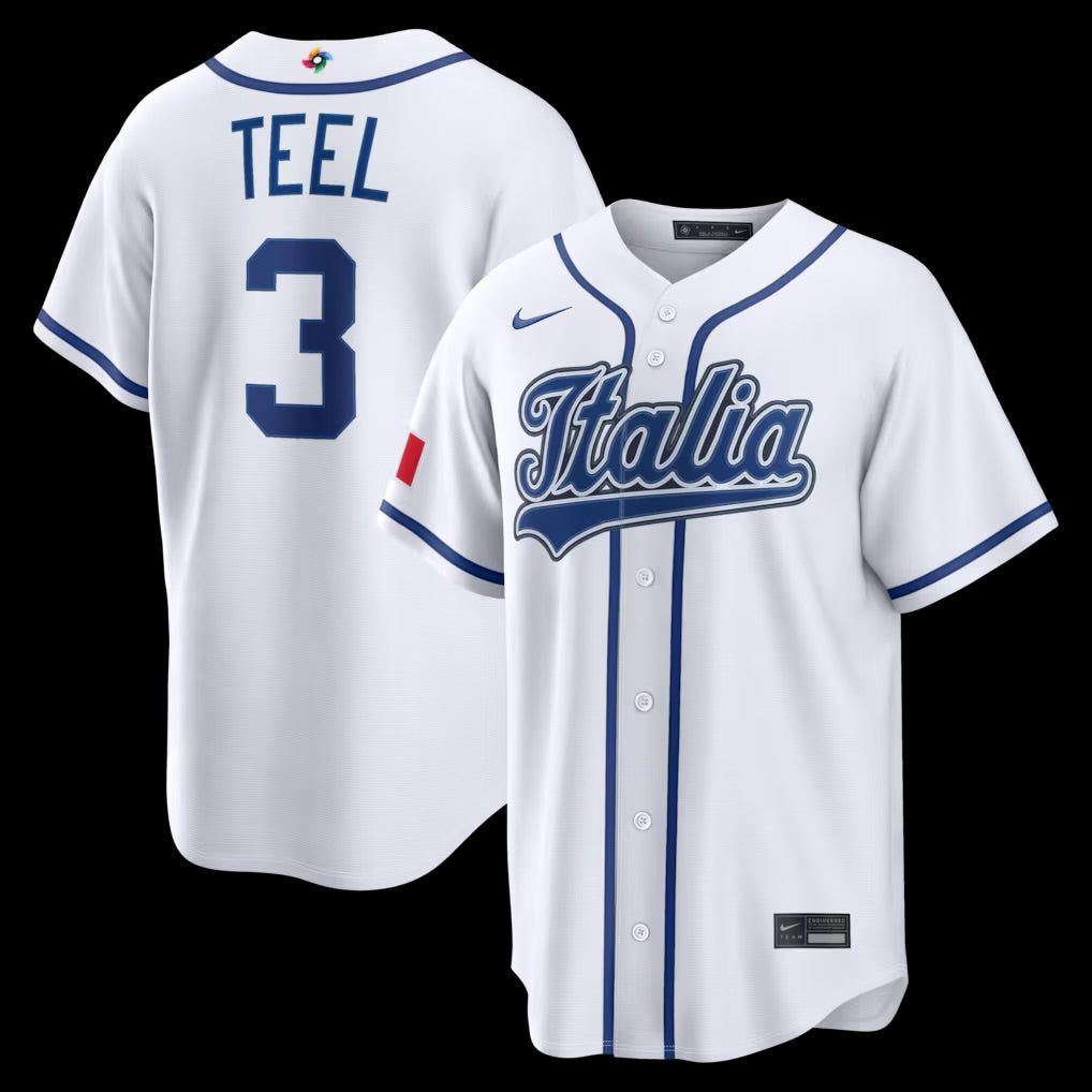 Kyle Teel 2026 Italy Italia YOUTH KIDS Official Nike jersey