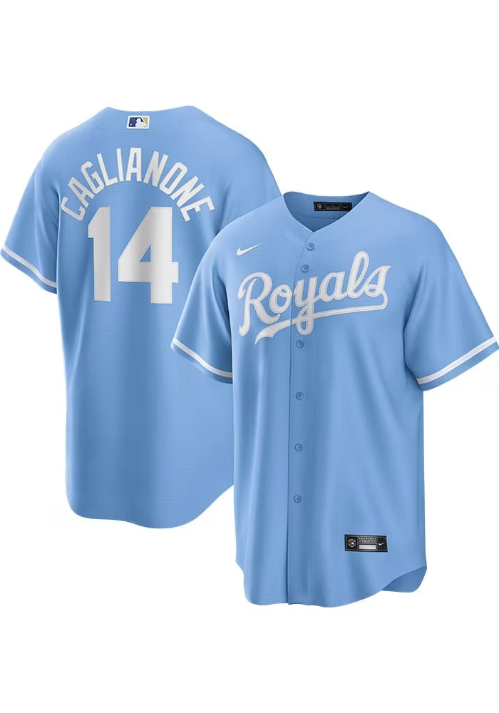 Jac Caglianone YOUTH KIDS Kansas City Royals Official MLB Nike Jersey light blue