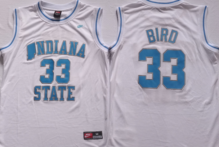 Larry Bird Indiana State Official NCAA Jersey NIKE white