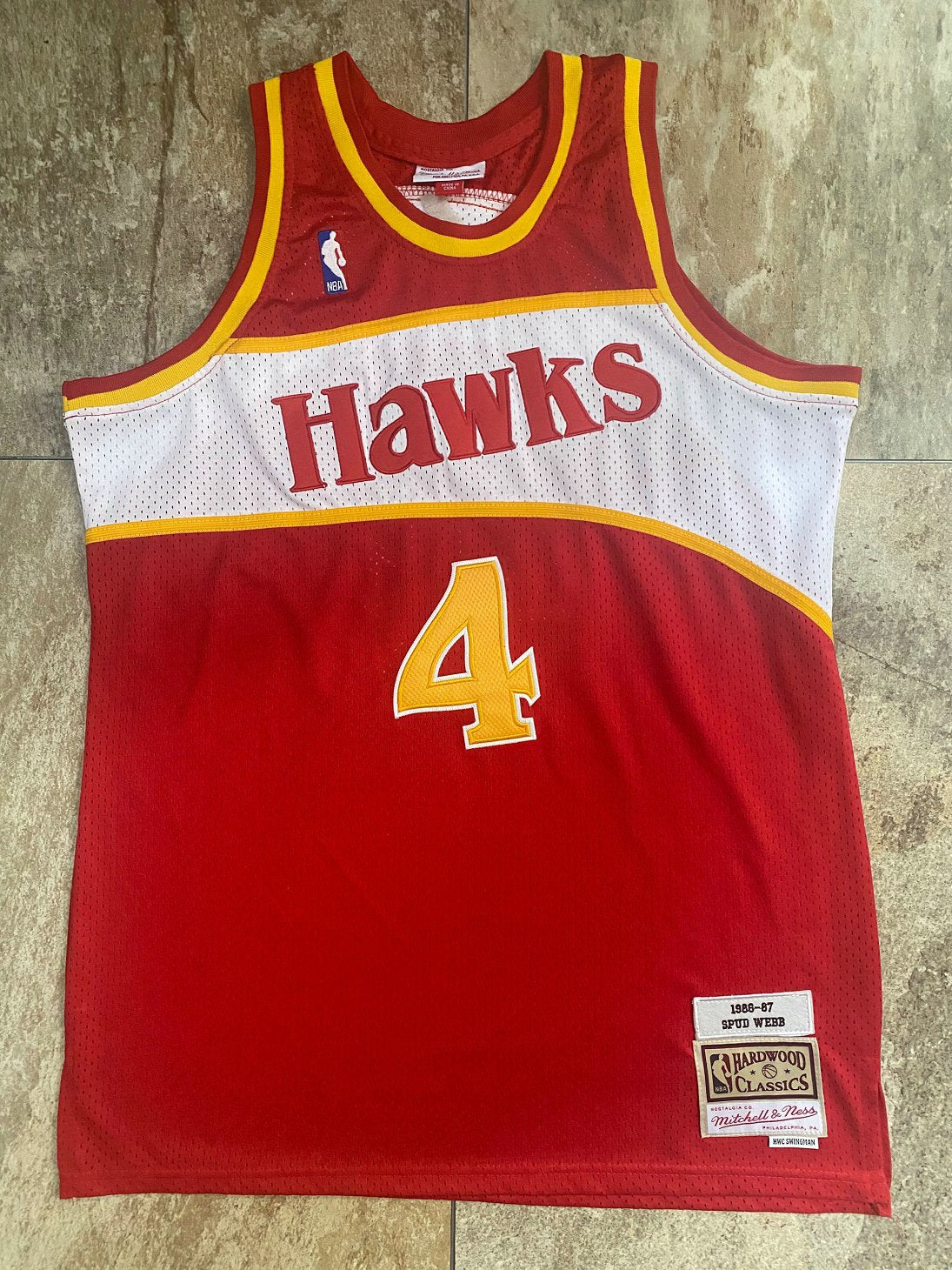 Spud Webb Atlanta Hawks Jersey Mitchell & Ness