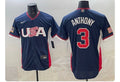 Roman Anthony YOUTH KIDS 2026 Team USA Baseball Official Nike Jersey blue