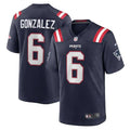 Christian Gonzalez New England Patriots NFL Official NIKE Rookie Jersey blue