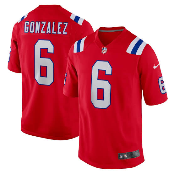 Christian Gonzalez New England Patriots NFL Official NIKE Rookie #6 Jersey