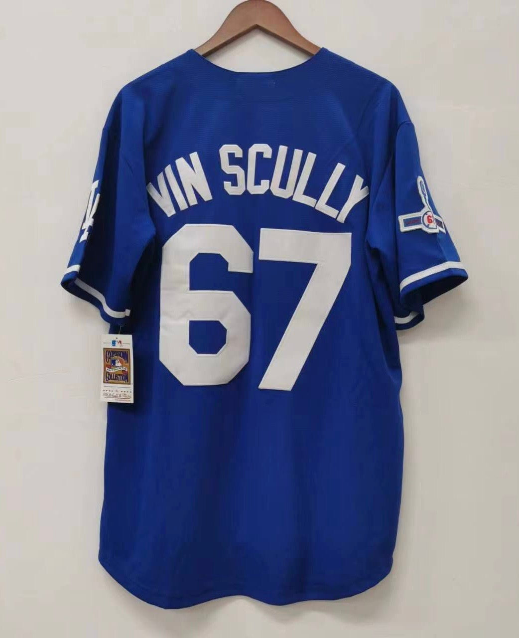 Vin Scully Los Angeles Dodgers Official MLB Jersey Mitchell & Ness blue