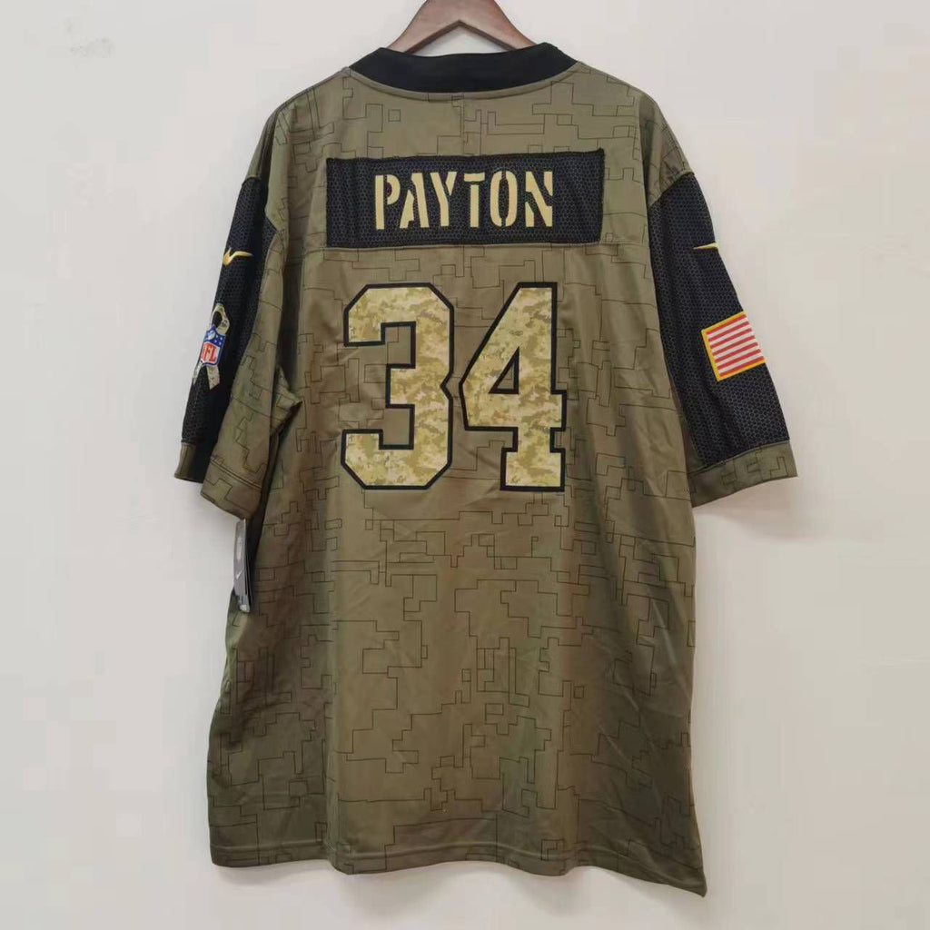 Walter Payton Chicago Bears military salute to service Jersey