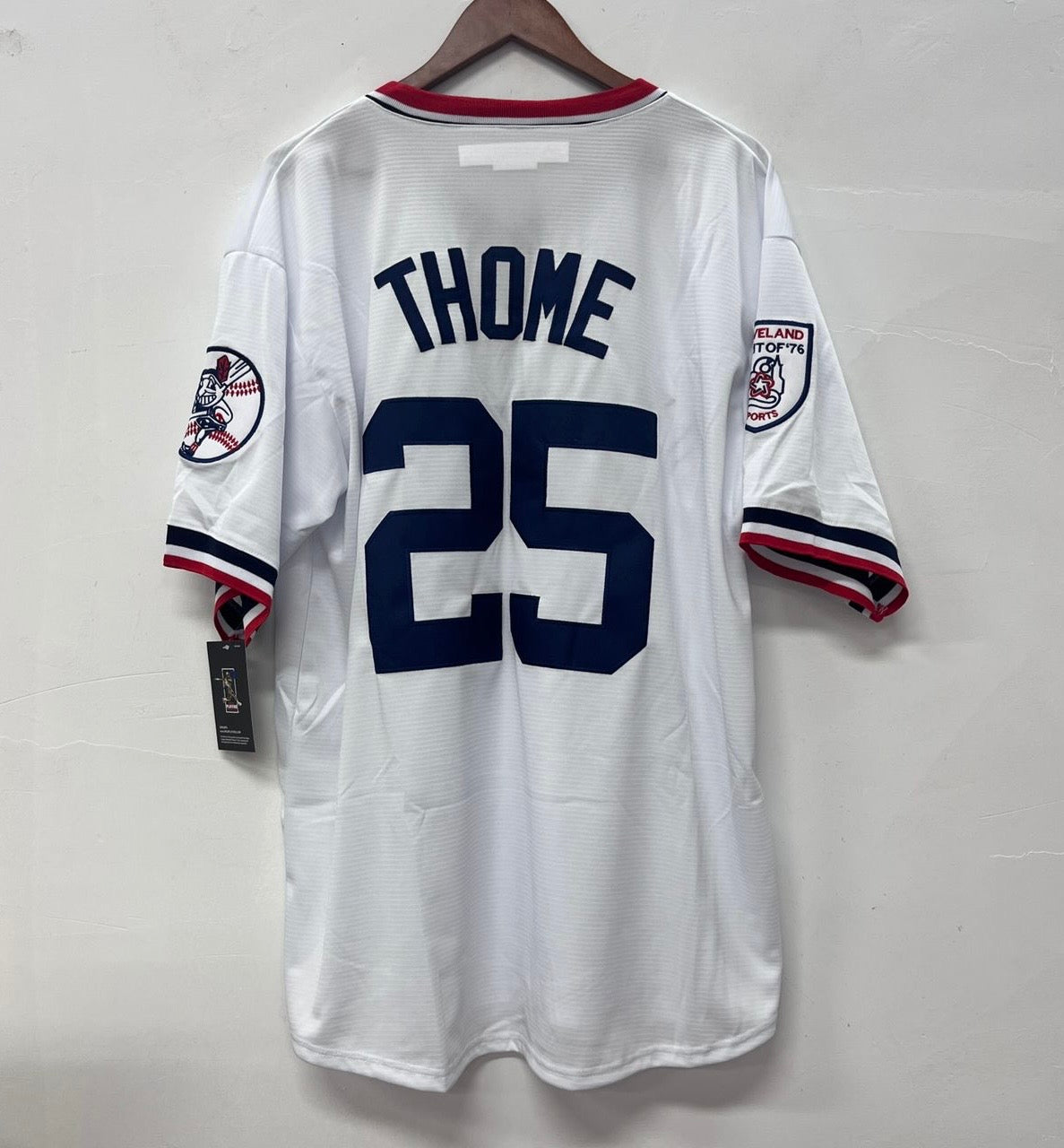 Jim Thome Cleveland Indians Official MLB Retro Jersey Majestic white