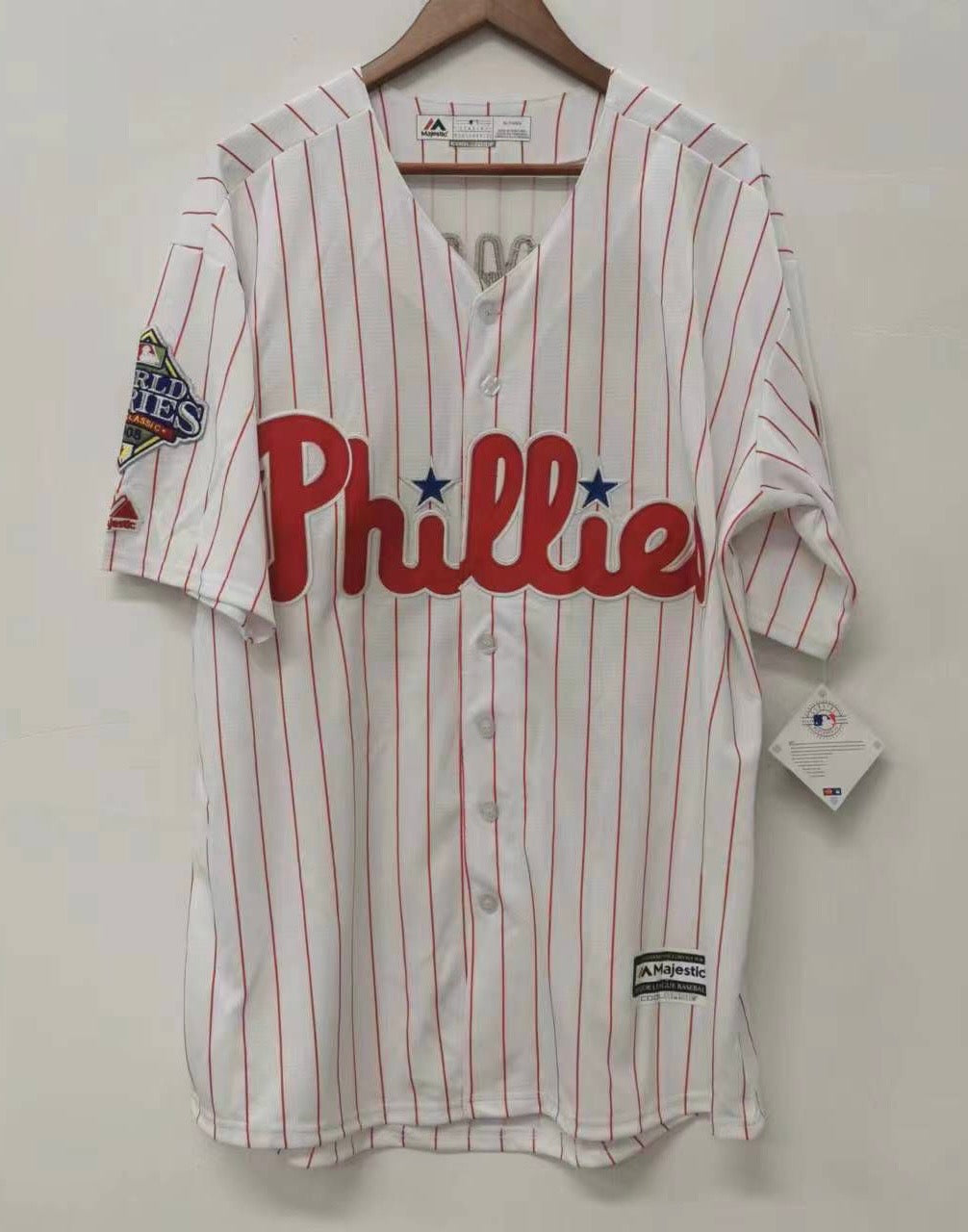 Cole Hamels Philadelphia Phillies 2008 World Series Jersey Majestic