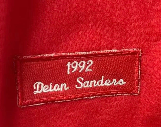Deion Sanders Atlanta Braves 1992 Mitchell & Ness Jersey red