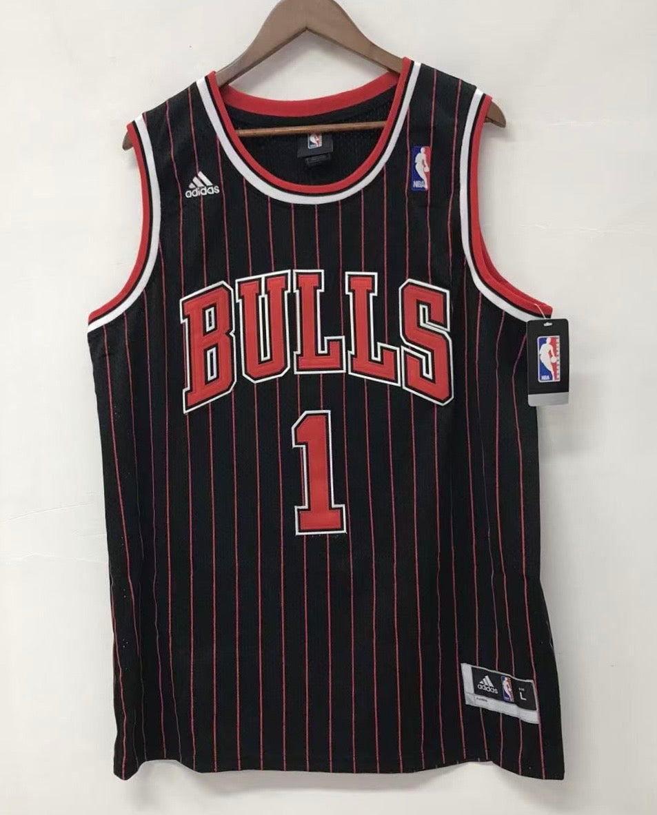 Derrick Rose Chicago Bulls Official NBA Adidas Jersey pinstripes
