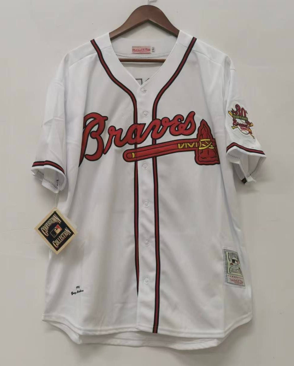 John Smoltz Atlanta Braves 1995 Mitchell & Ness Jersey white