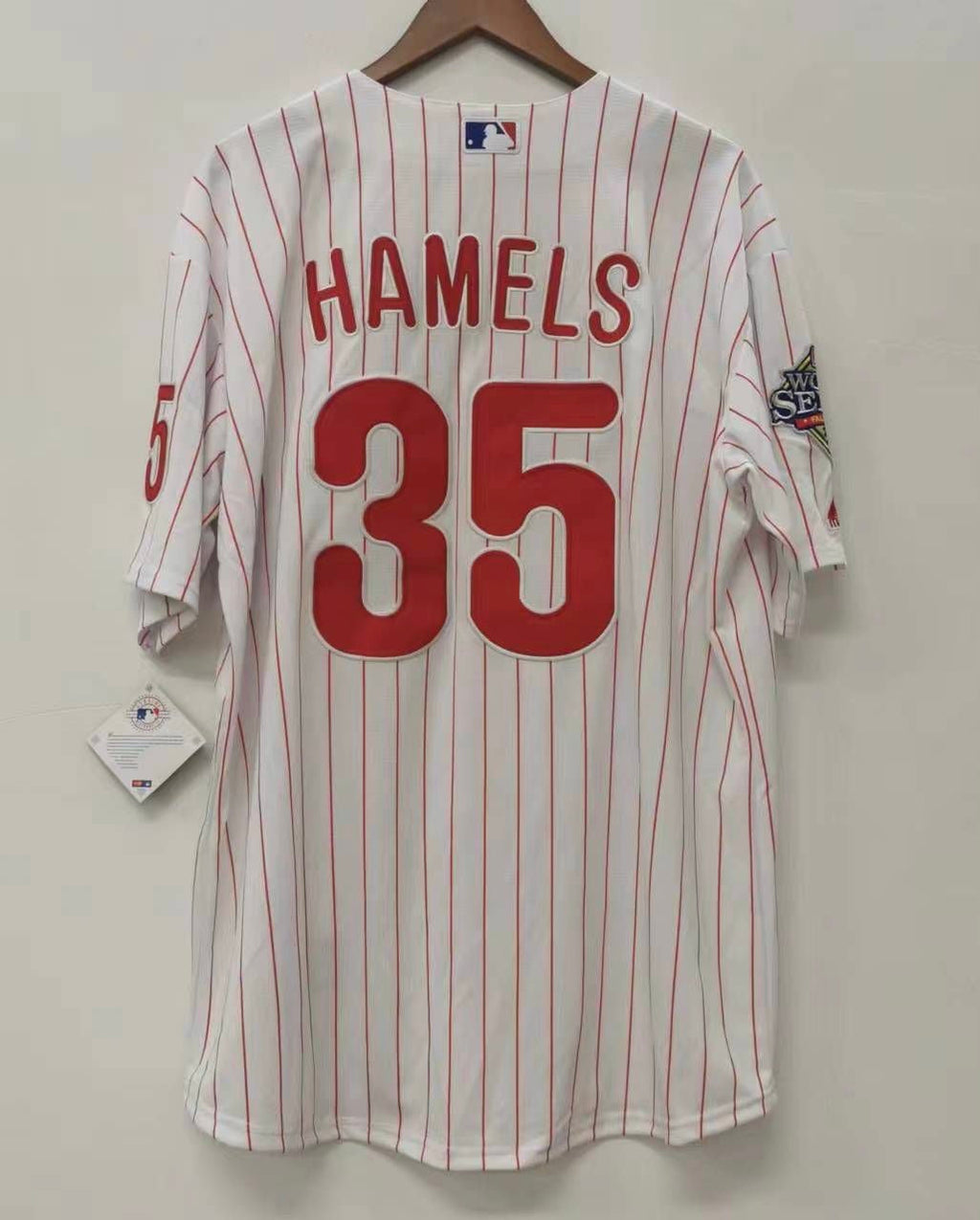Cole Hamels Philadelphia Phillies 2008 World Series Jersey Majestic