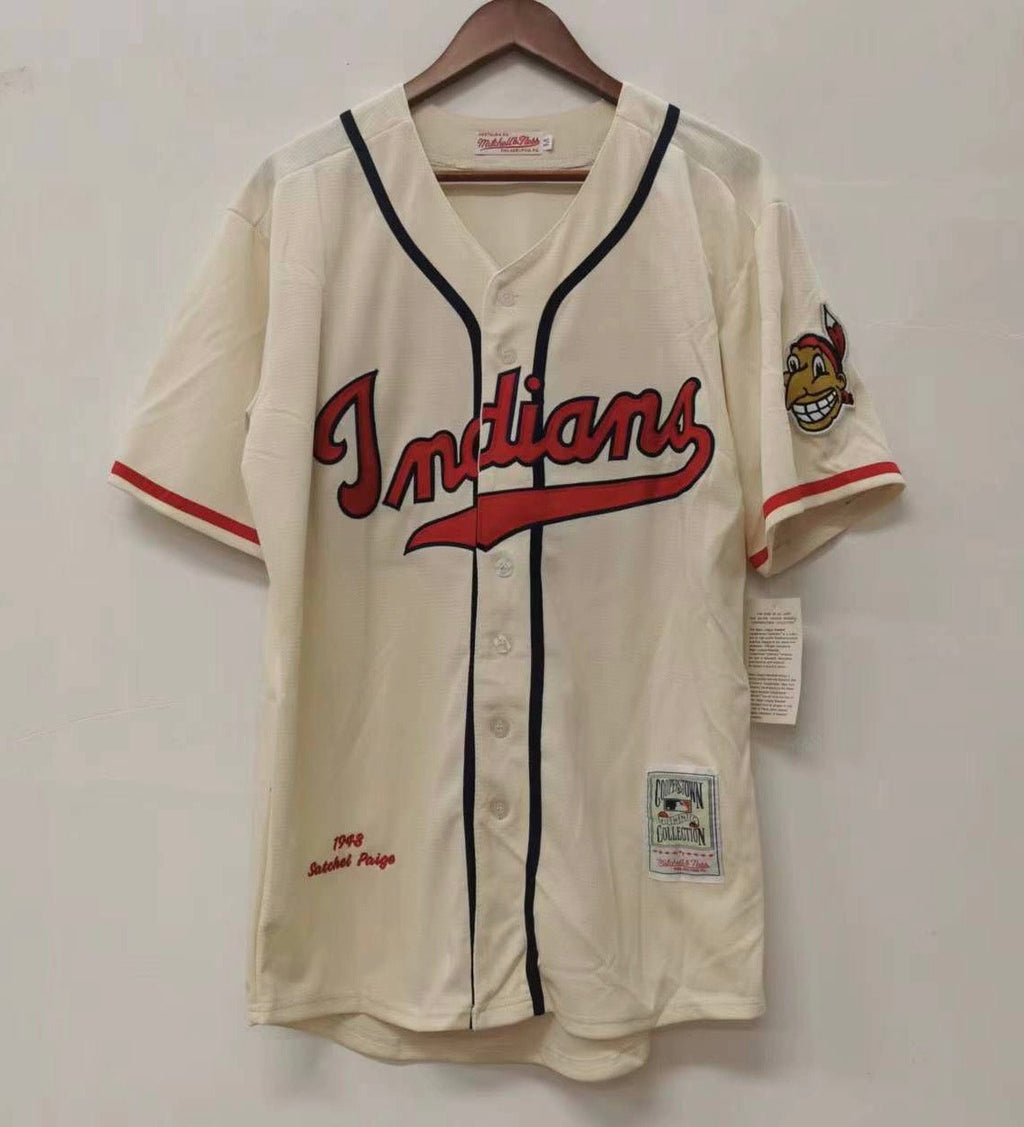 Satchel Paige Cleveland Indians Official MLB Mitchell & Ness Jersey
