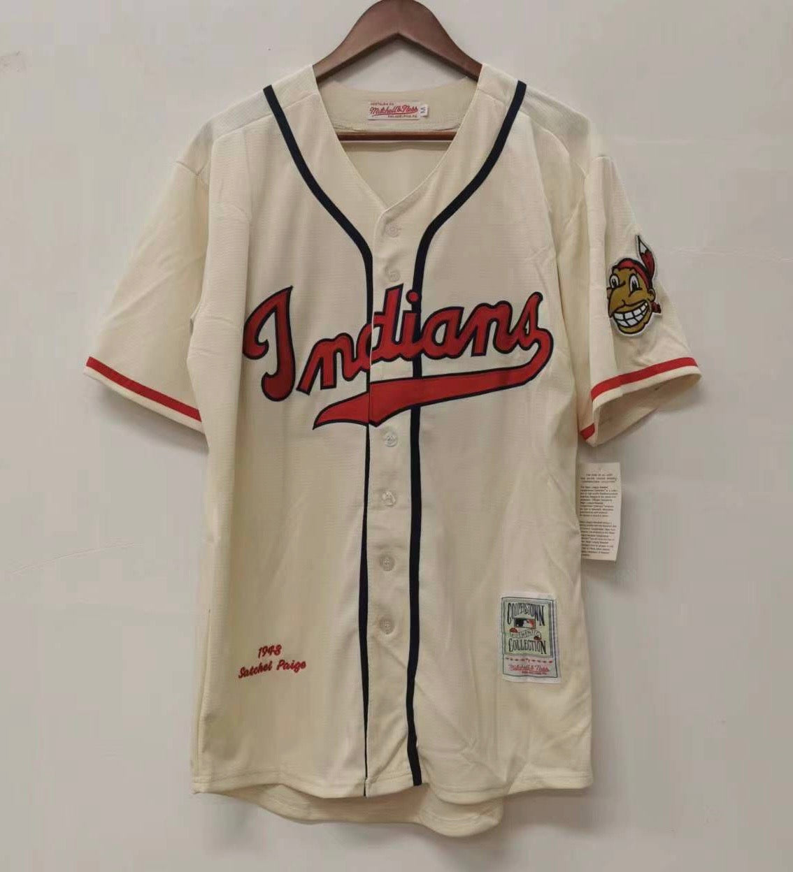 Satchel Paige Cleveland Indians Official MLB Mitchell & Ness Jersey