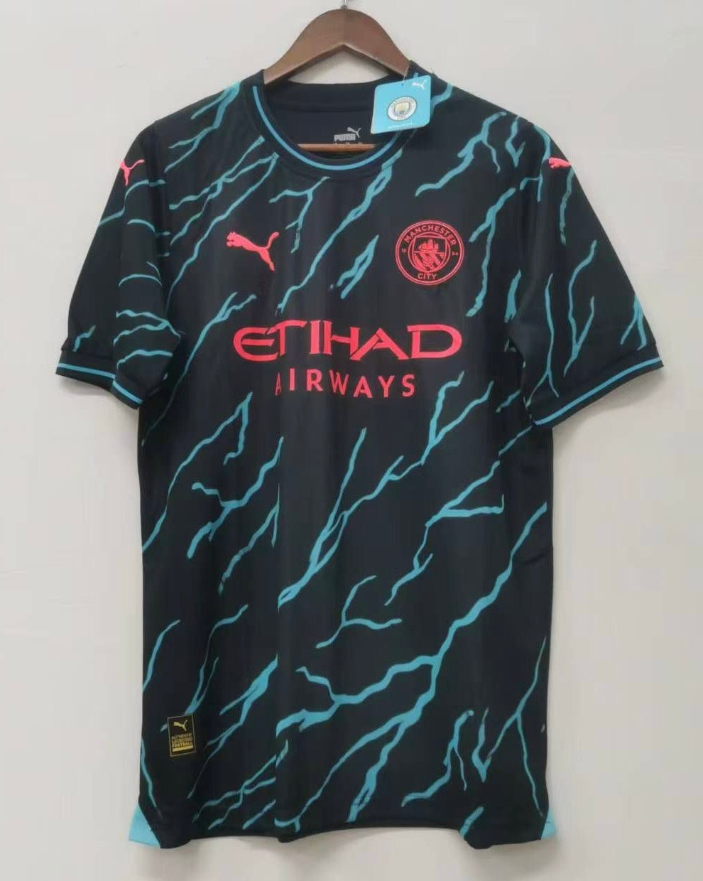 Erling Haaland Manchester United 3rd jersey Soccer Futbol black YOUTH KIDS sizes