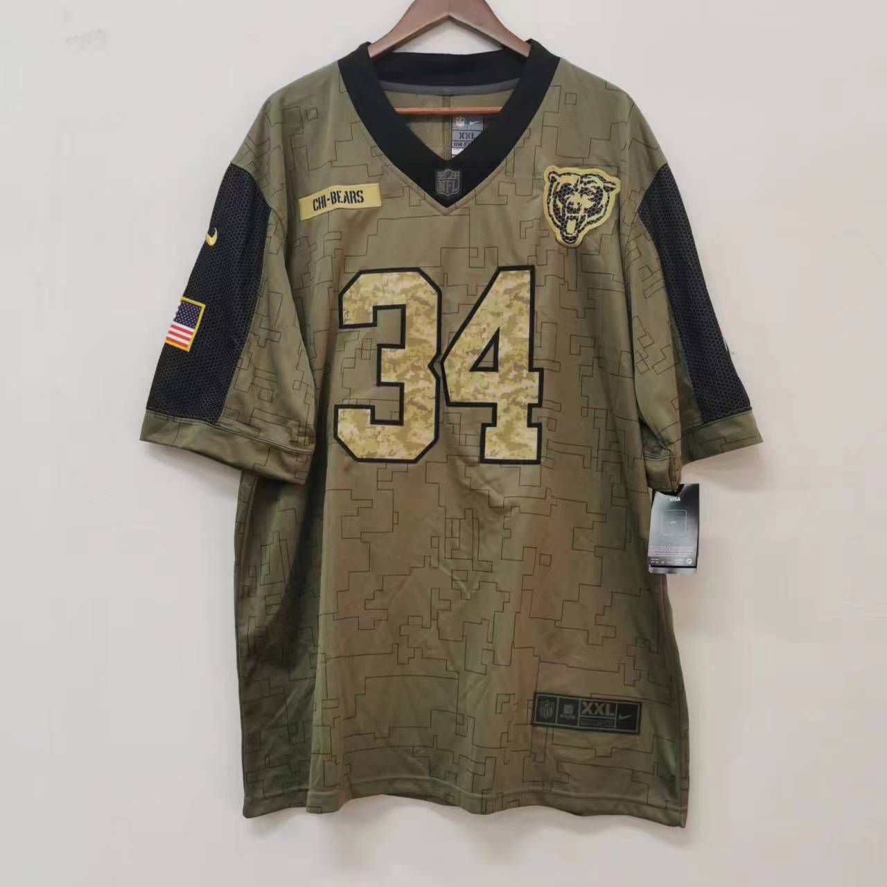 Walter Payton Chicago Bears military salute to service Jersey
