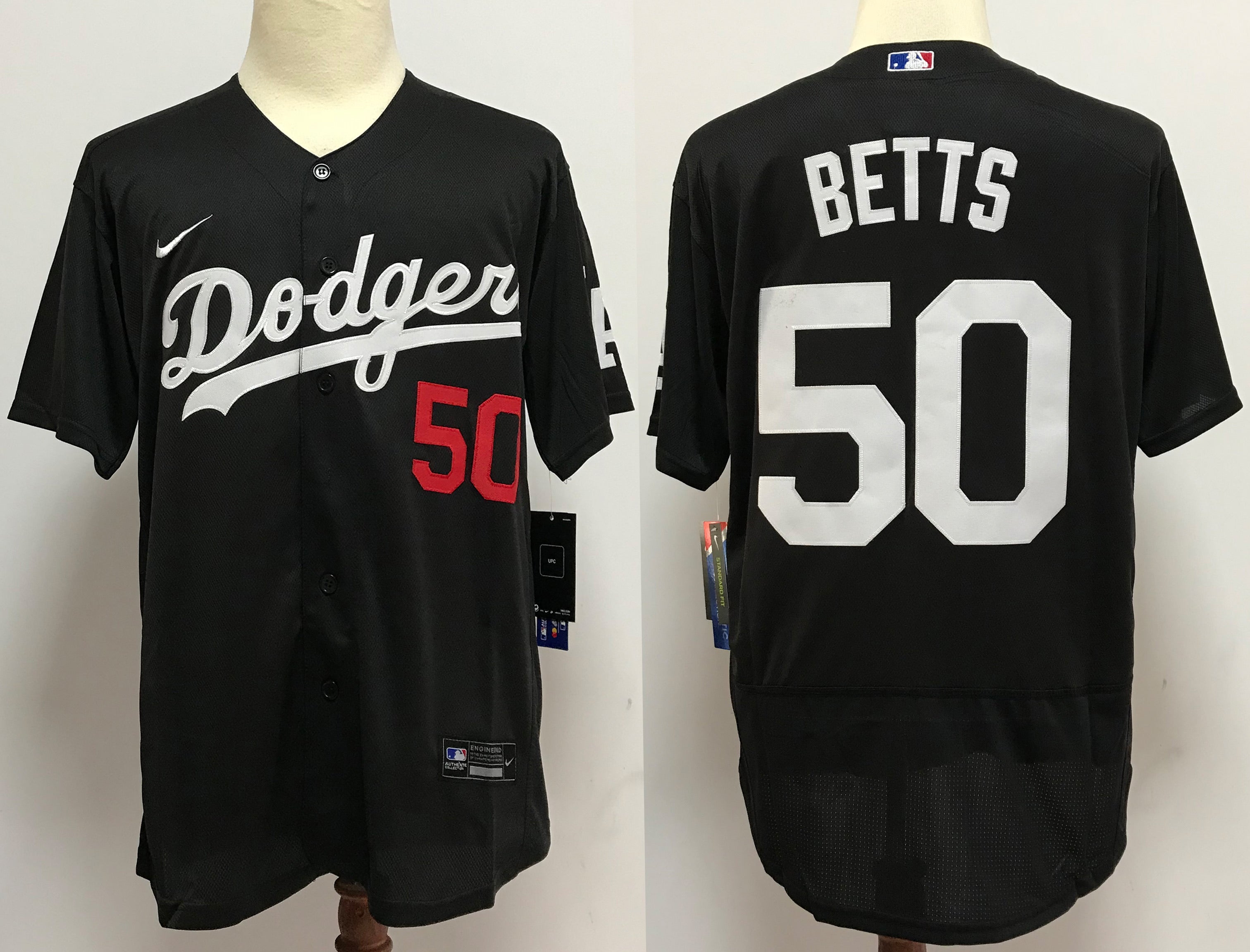 Mookie Betts Los Angeles Dodgers Official MLB Nike Jersey Black