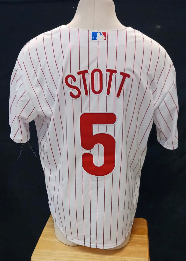 Bryson Stott Philadelphia Phillies Official MLB Nike Jersey white pinstripes