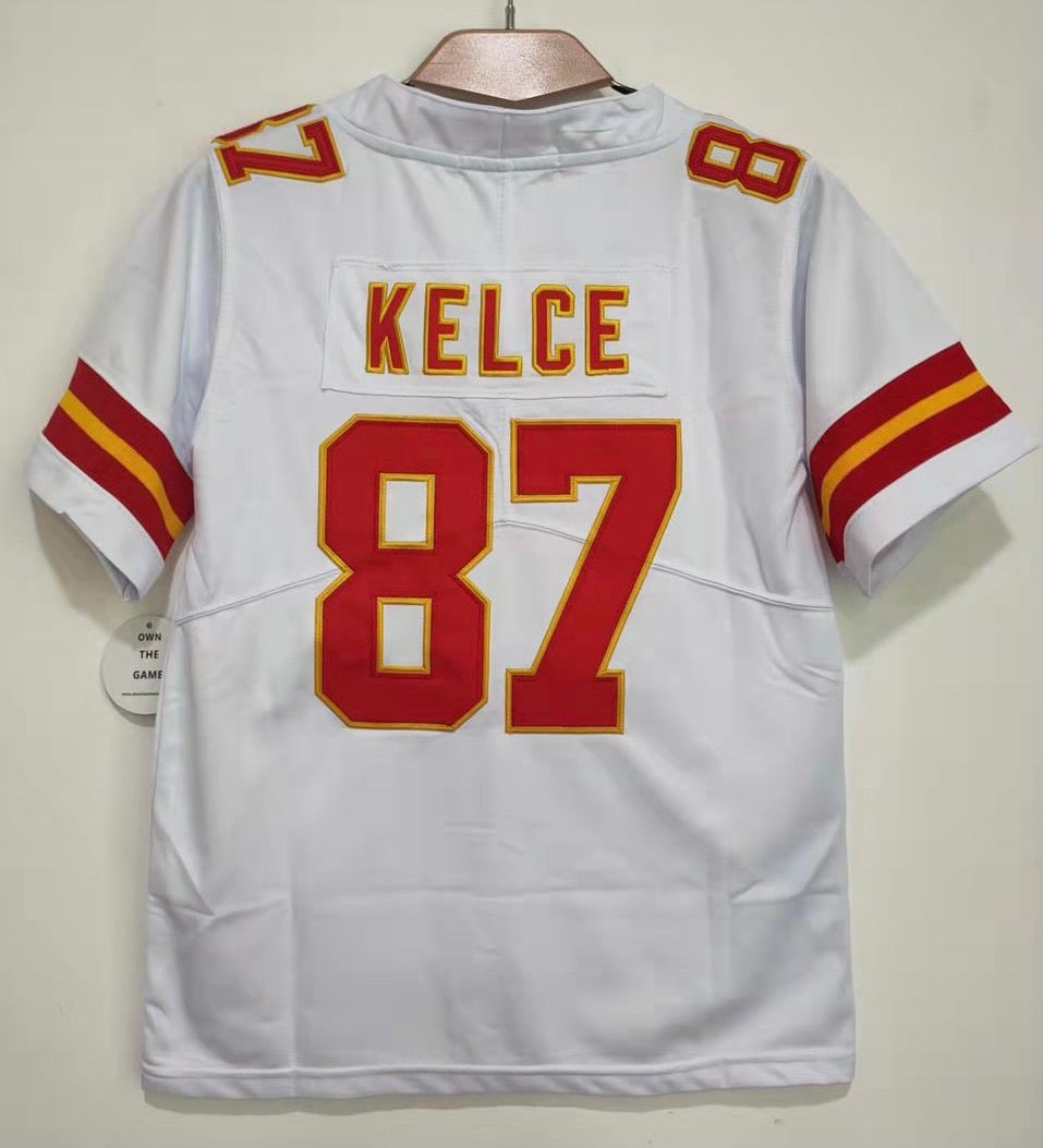 Travis Kelce YOUTH Kansas City Chiefs Jersey white Classic Authentics