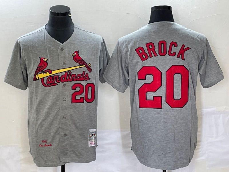Lou Brock St. Louis Cardinals Official MLB Jersey Mitchell & Ness