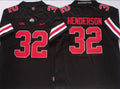 TreVeyon Henderson Ohio State Buckeyes Official NCAA Nike jersey black with red numbers