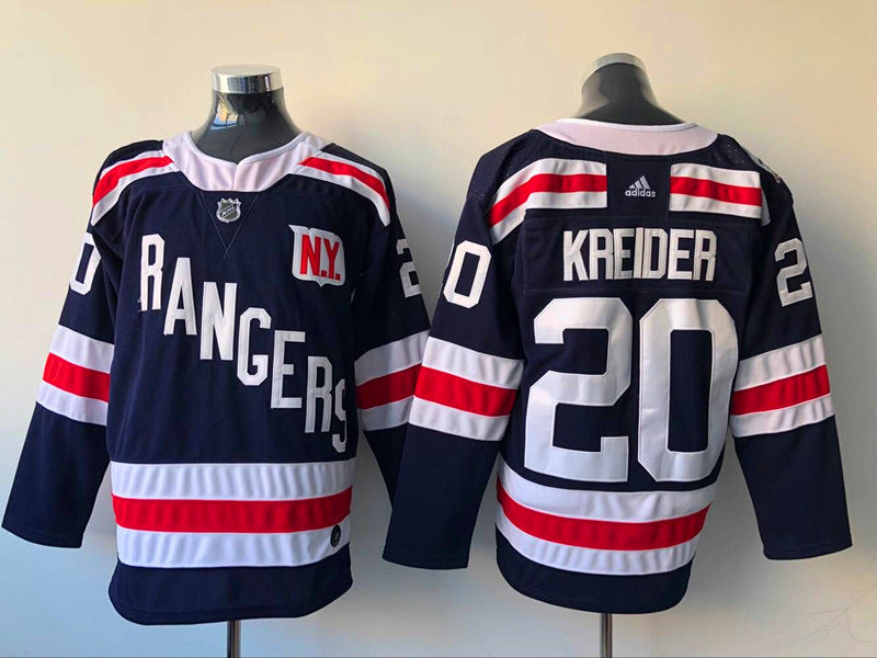 Chris Kreider New York Rangers Official NHL Adidas Jersey blue Winter Classic