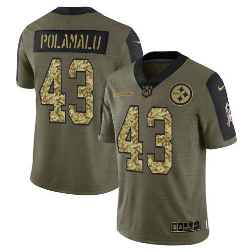 Troy Polamalu Pittsburgh Steelers military salute to service Jersey