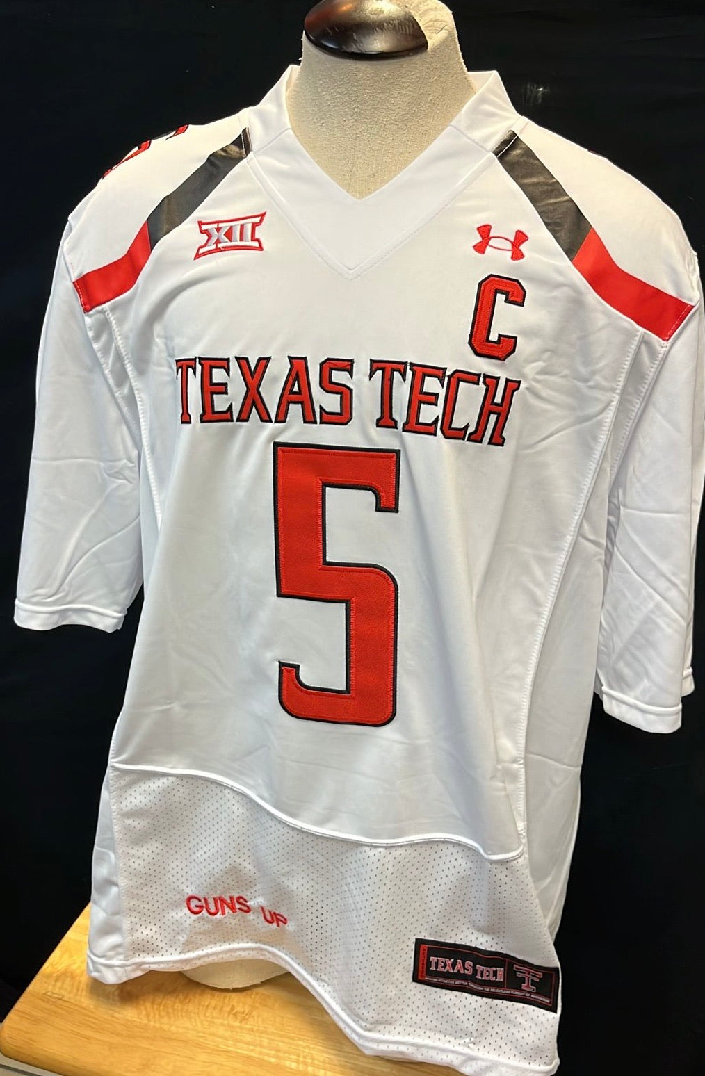 Patrick Mahomes Texas Tech Under Armour Jersey white